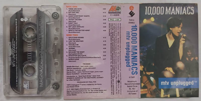 10000 Maniacs MTV Unplugged Audio Cassette