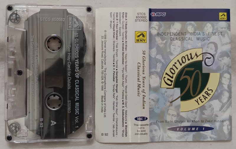 50 Glorious Years of Indian Classical Music Vol.1 Hindi Audio Cassette