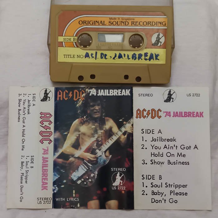 AC DC 74 JailBreak Audio Cassette