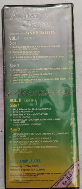 Andaz-e-Bayan Hindi Audio 2 Cassette Sets By Anup Jalota