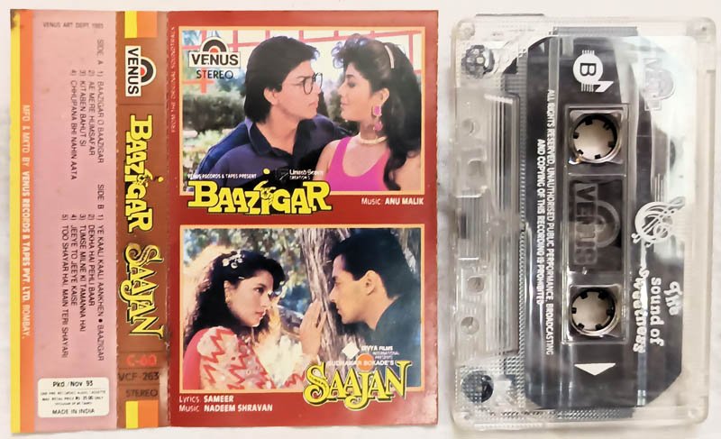 Baazigar - Saajan Hindi Film Songs Audio Cassette
