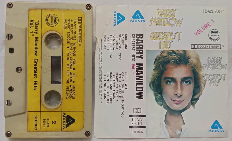 Barry Manilow Greatest Hits Vol.1 Audio Cassette