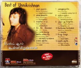 Best of Unnikrishnan Tamil Audio cd