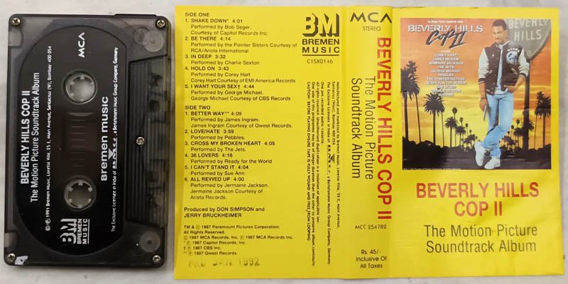 Beverly Hills Cop II The Motion Soundtrack Album Audio Cassette