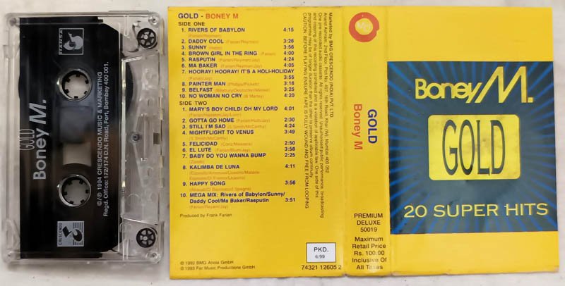 Boney M Gold 20 Super Hits Audio Cassette