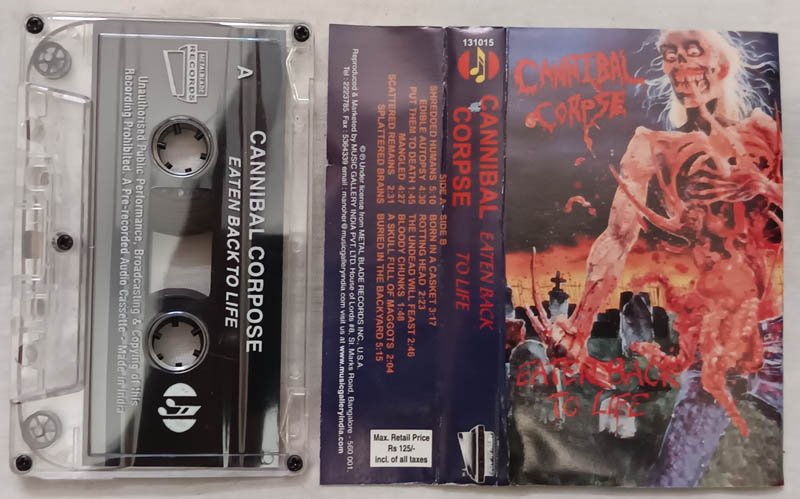 Cannibal Corpse Eaten Back to Life Audio Cassette