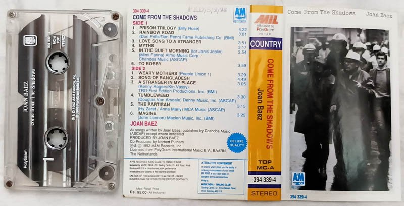 Come From The Shadows Joan Baez Audio Cassette