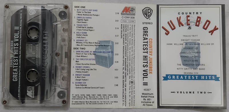 Country Jukebox Greatest Hits Vol.II Audio Cassette