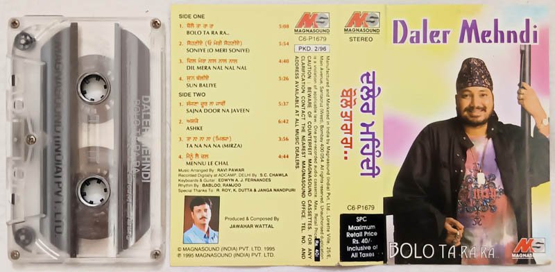 Daler Mehndi Bolo Tarara Audio Cassette