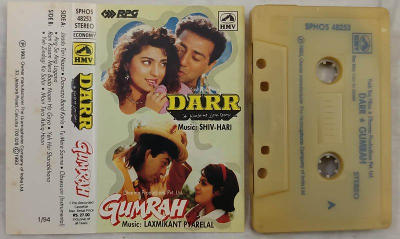 Darr - Gumrah Hindi Film Song Audio Cassette