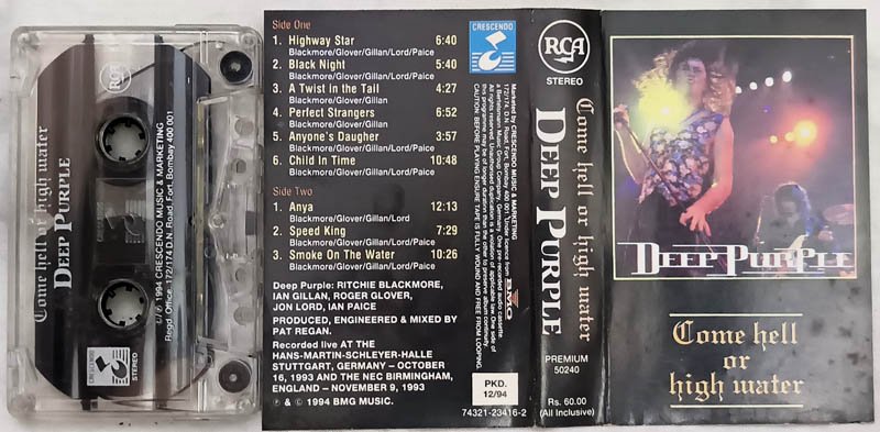 Deep Purple Come Hell or High Water Audio Cassette