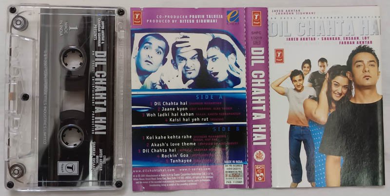 Dil Chahata Hai Hindi Audio Cassette By Shankar, Ehsaan, Loy