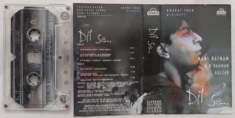 Dil Se Hindi Audio Cassettes By AR Rahman