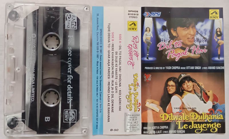 Dil To Pagal Hai-Dilwale Dulhania Le Jayenge Hindi Audio Cassette