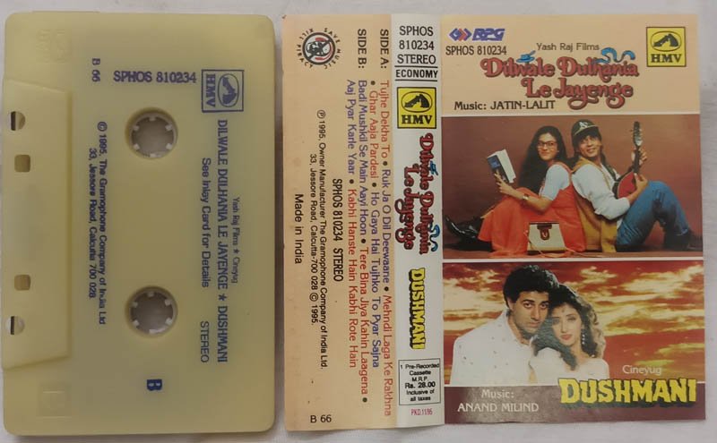 Dilwale Dulhania Le Jayenge-Dushman Hindi Audio Cassette