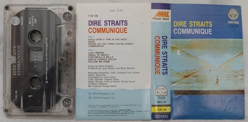 Dire Straits Communique Audio Cassette