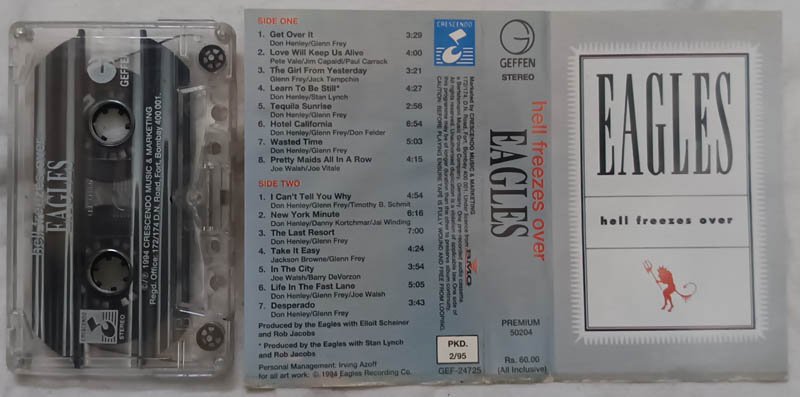 Eagles Hell Freezes Over Audio Cassette.