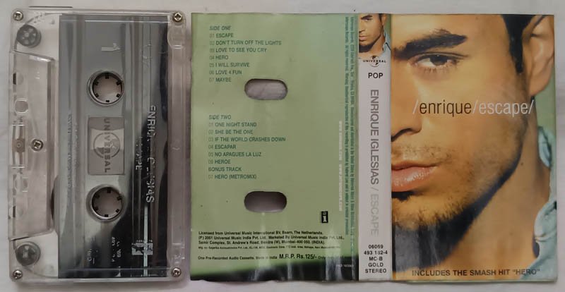 Enrique Iglesias Escape Audio Cassette
