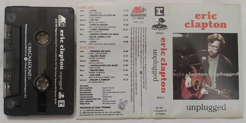 Eric Clapton Unplugged Audio Cassette