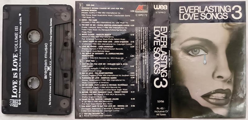 Everlasting Love Songs 3 Audio Cassette