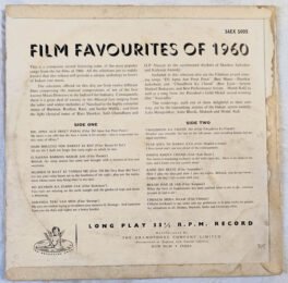 Film Favourites of 1960 Hindi Vinyl Record