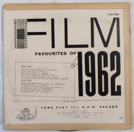 Film Favourites of 1962 Hindi Vinyl Record