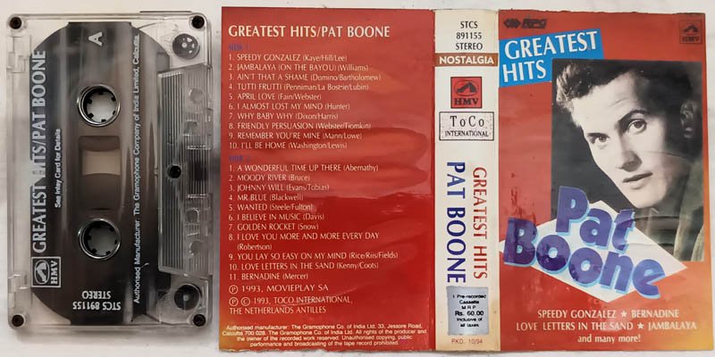 Greatest Hits Pat Boone Audio Cassette