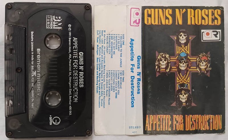 Guns N Roses Appetite For Destruction Audio Cassette