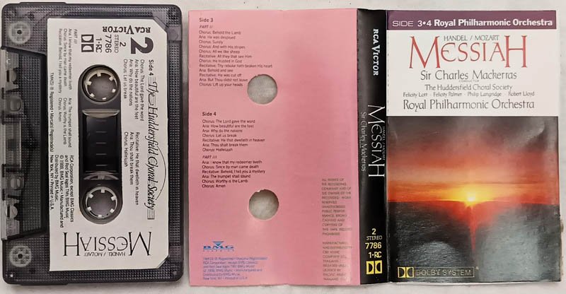 Handel Mozart Messiah Royal Philharmonic Orchestra Audio Cassette