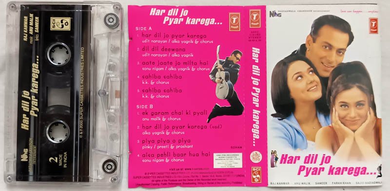 Har Dil Jo Pyar Karega Hindi Audio Cassette By Anu Malik