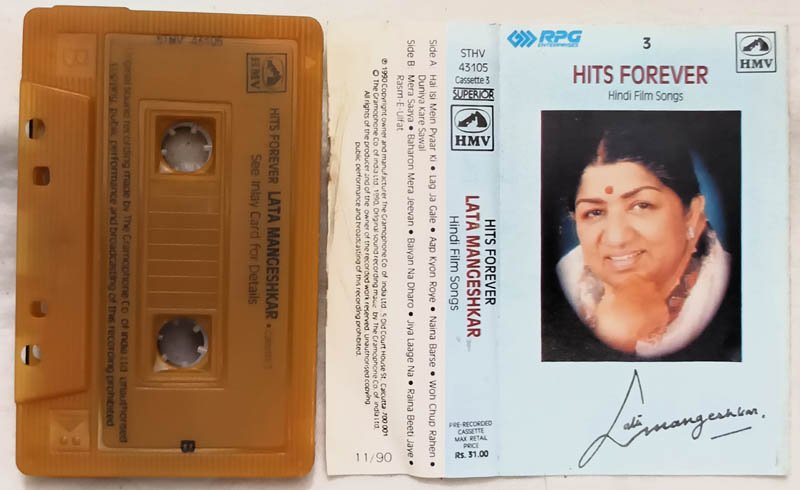 Hits Forever Lata Mangeshkar Volume 3 Hindi Films Audio Cassette