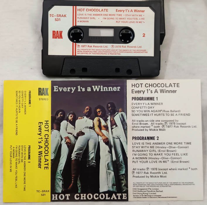 Hot Chocolate Every 1 is a Winner Audio Cassette