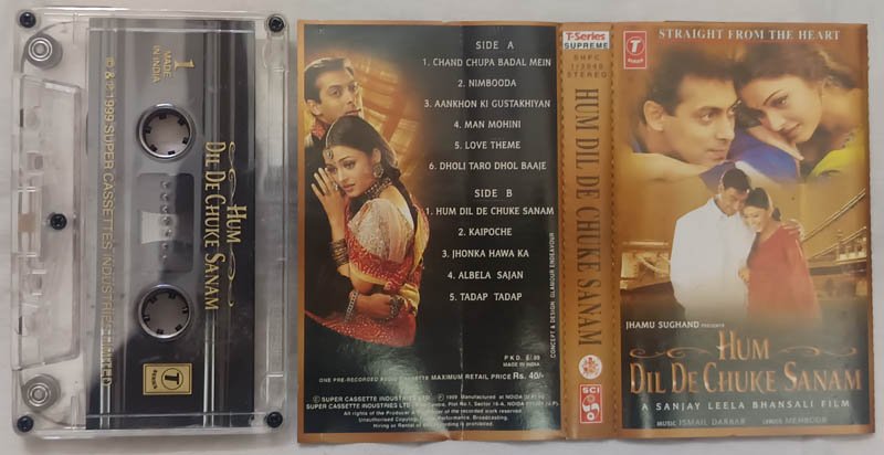 Hum Dil De Chuke Sanam Hindi Audio Casette By Ismail Darbar