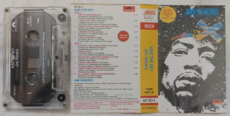 Kiss The Sky Jimi Hendrix Audio Cassette