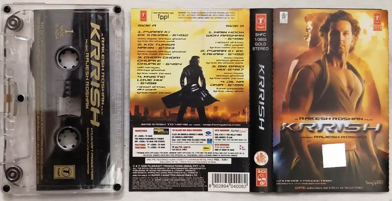 Krrish Hindi Audio Cassette By Rajesh Roshan