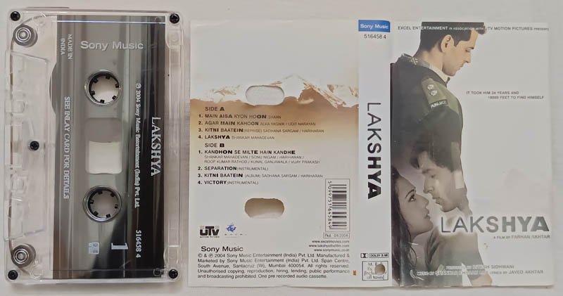 Lakshya Hindi Audio Cassette By Shankar Ehsaan Loy