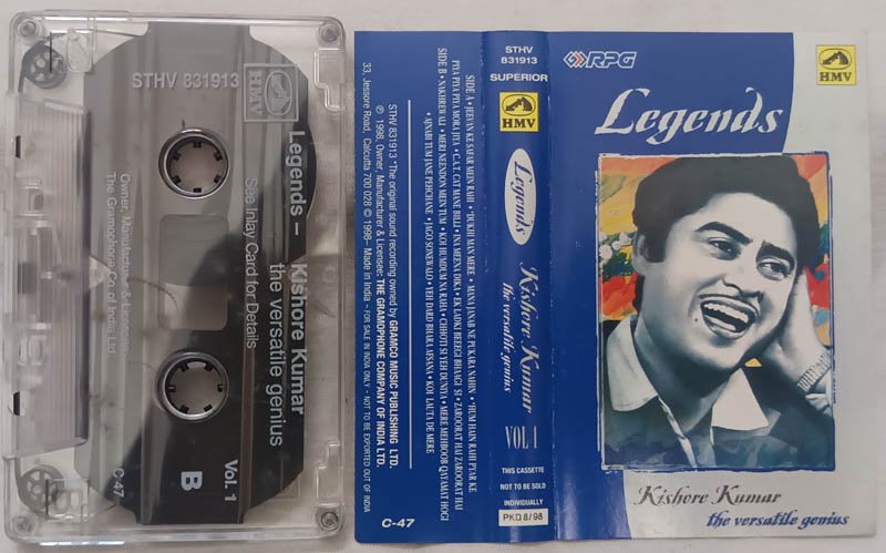 Legends Kishore Kumar The Versatile Genius Vol.1 Hindi Audio Cassette