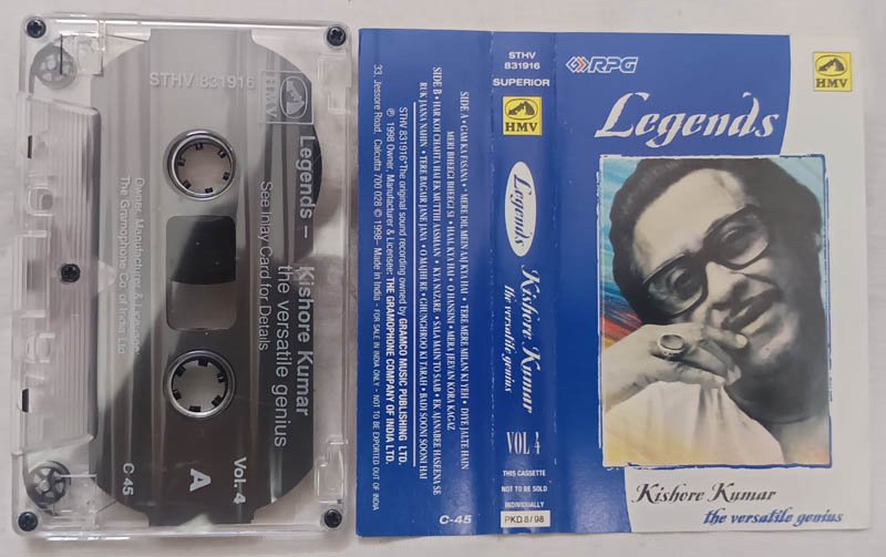 Legends Kishore Kumar The Versatile Genius Vol.4 Hindi Audio Cassette