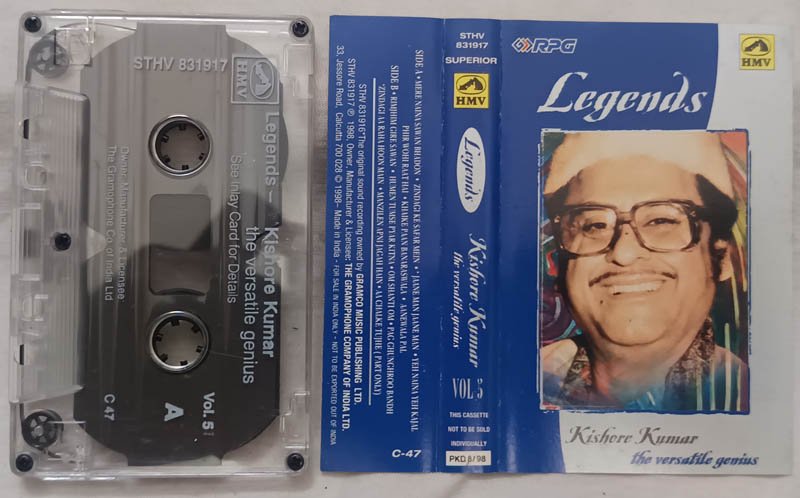 Legends Kishore Kumar The Versatile Genius Vol.5 Hindi Audio Cassette