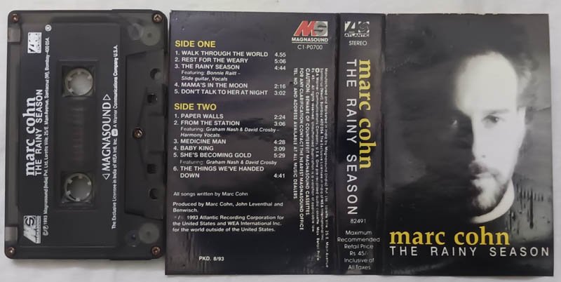 Marc Cohn The Rainy Season Audio Cassette
