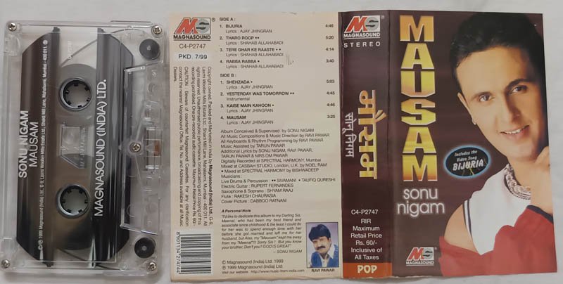 Mausam Hindi Audio Cassette By Sonu Nigam