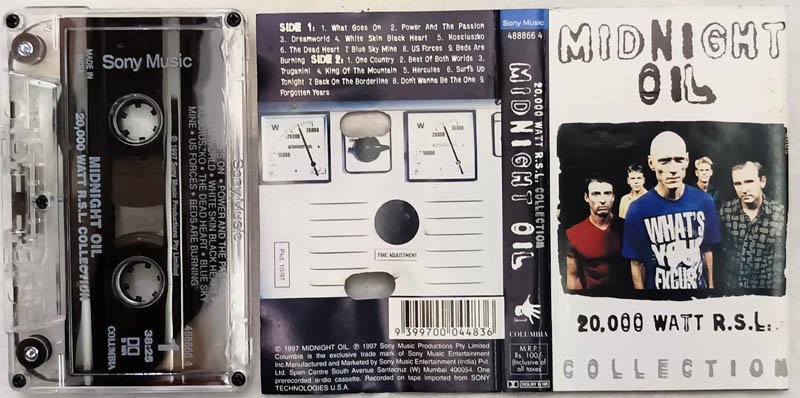 Midnight Oil 20000 Watt R.S.L Collection Audio Cassette