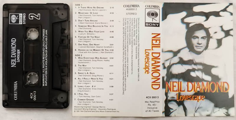 Neil Diamond Lovescape Audio Cassette