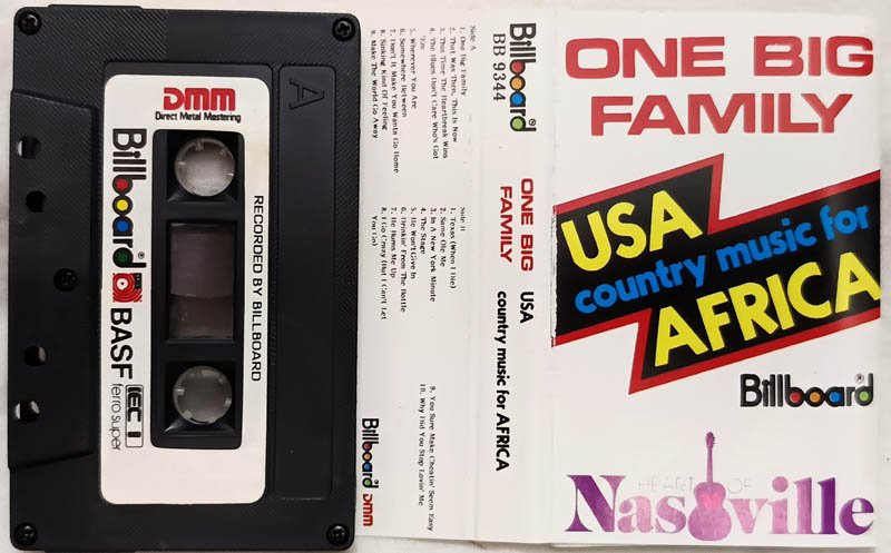 One Big Family USA Country Music For AFRICA Audio Cassette