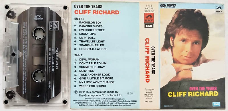 Over The Years Cliff Richard Audio Cassette