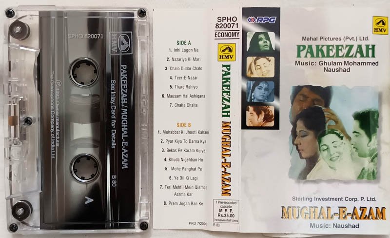 Pakeezah-Mughal-E-Azam Hindi Audio Cassette By Ghulam Mohammed Naushad