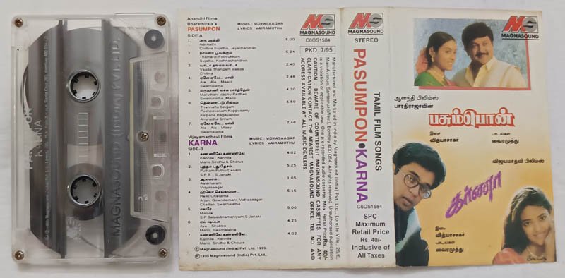 Pasumpon-Karna Tamil Audio Cassette By Vidyasagar