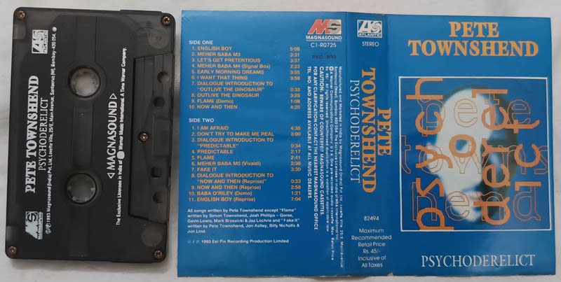 Pete Townshend Psychoderelict Audio Cassette