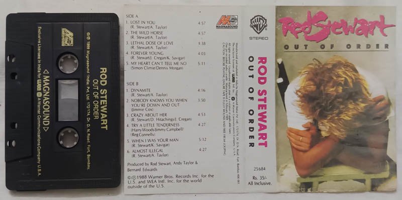 Rod Stewart Out of Order Audio Cassette .