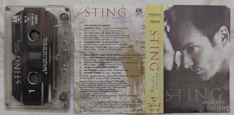 Sting Mercury Falling Audio Cassette